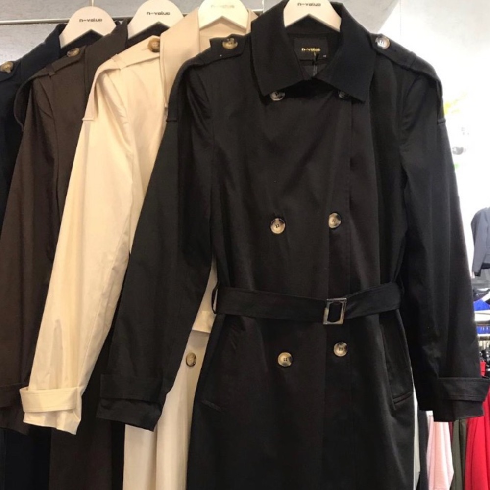 🖤Black Fashion Trench Coat - Picture 5 of 5